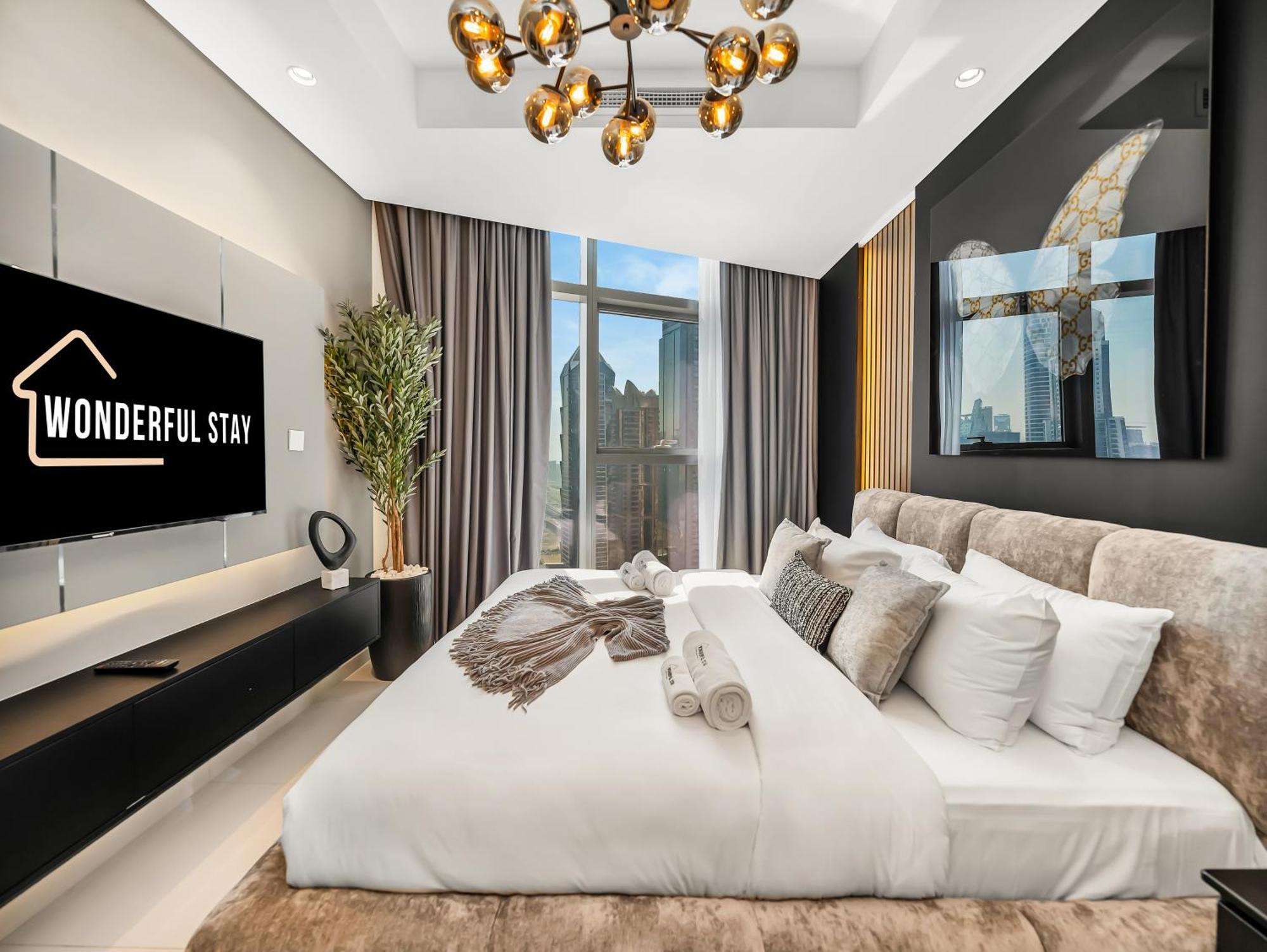 شقة Wonderfulstay At Paramount - Highest Infinity Pool - Burj Khalifa View - Brand New Luxury *